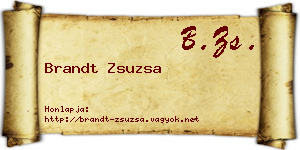 Brandt Zsuzsa névjegykártya