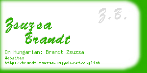 zsuzsa brandt business card
